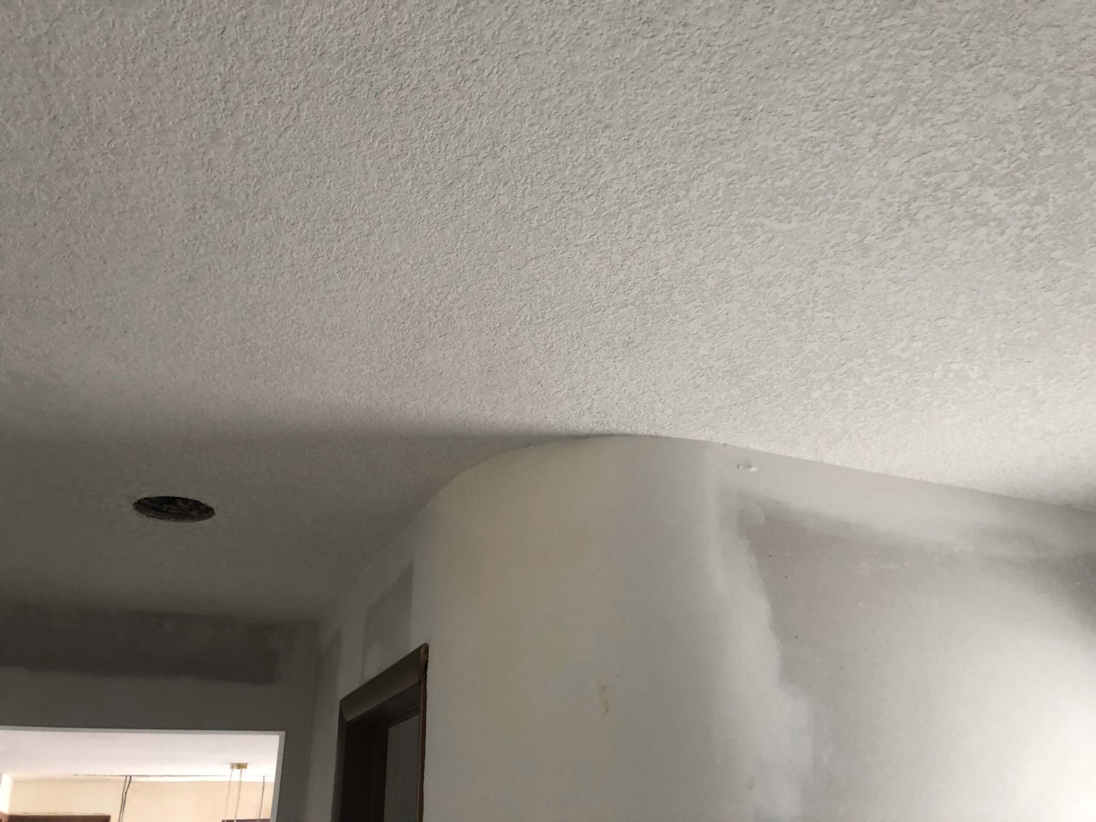 round wall plastered