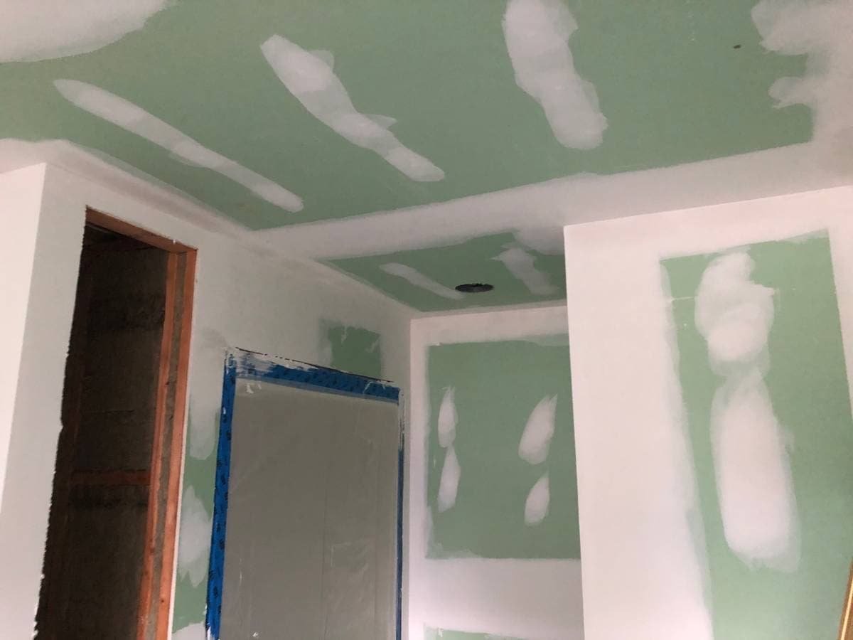 Bathroom Drywall with level 4 drywall finish